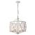 Moonring 18" Farmhouse Style Pendant Chandelier Distressed White PD036-4DW #4