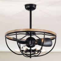 Adeline 26" 6-Light Indoor Matte Black Finish Ceiling Fan DW01W35IB