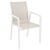 Pacific Bistro Set with Sky 24" Square Folding Table White and Taupe S023114-WHI-DVR #3