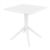 Pacific Dining Set with Sky 27" Square Table White and Taupe S023108-WHI-DVR #3