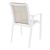 Pacific Sling Arm Chair White Frame Taupe Sling ISP023-WHI-DVR #2