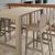 Vegas Ares 5 pc Outdoor Bar Set with 39" to 55" Extendable Table Taupe ISP7821S-DVR #2