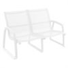Pacific LoveSeat with Arms White Frame with White Sling ISP234