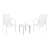 Pacific Balcony Set with Ocean Side Table White S023066