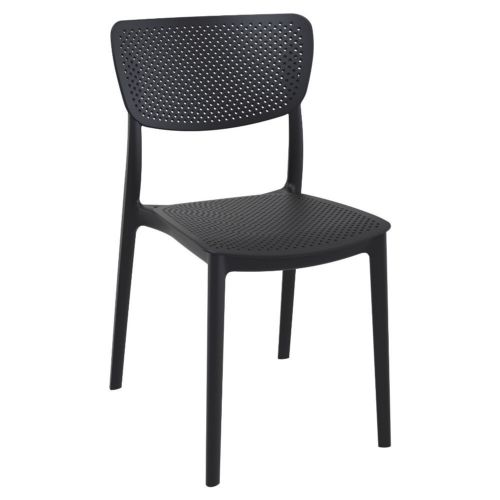 Lucy Outdoor Dining Chair Black ISP129-BLA