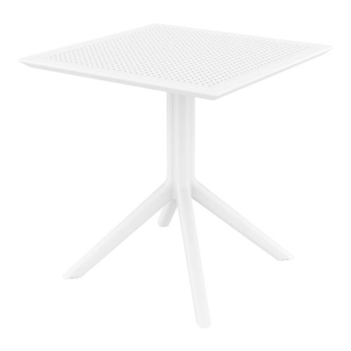 Sky Square Outdoor Dining Table 27 inch White ISP108-WHI