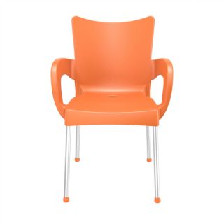 RJ Resin Outdoor Arm Chair Orange ISP043 360° view