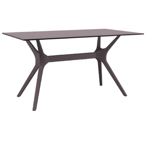 Ibiza Rectangle Outdoor Dining Table 55 inch Brown ISP864-BR