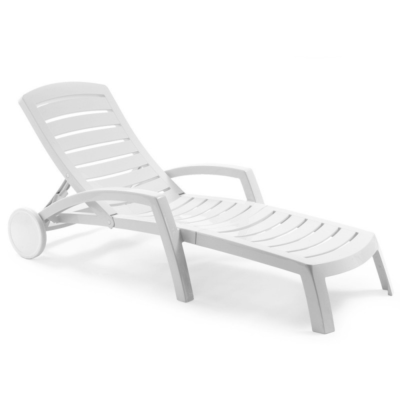 Outdoor Furniture: Chaise Lounges: Ascot Lacquered Resin Chaise Lounge