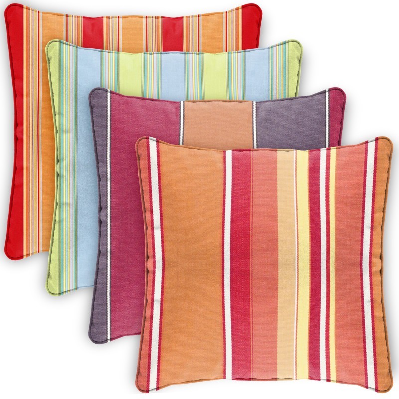 Square Outdoor Pillow 24x24 Stripes
