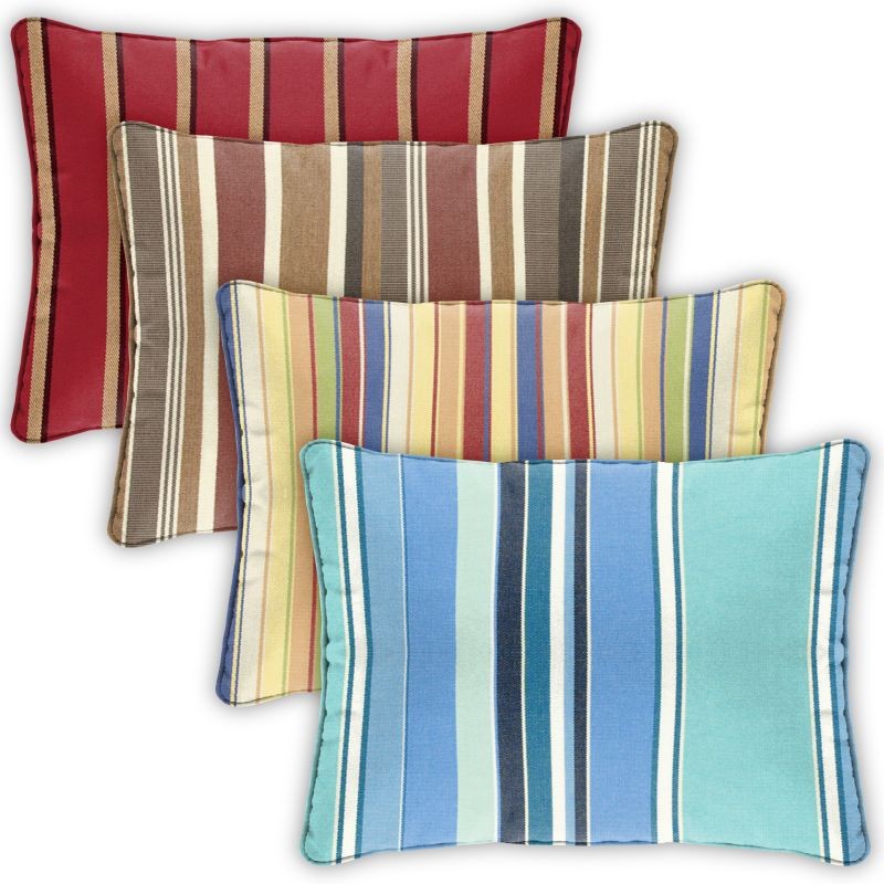Pillow Cover Rectangle Zippered Welted 22x14 Stripes alternative photo #2