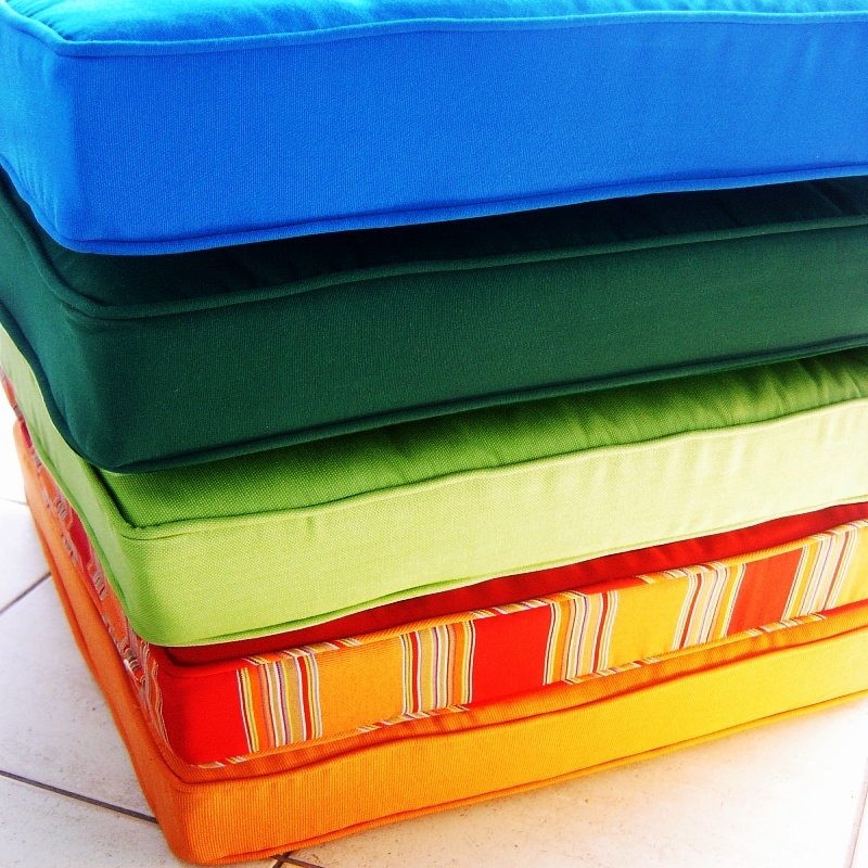 Sunbrella&reg; Outdoor Cushion - Canvas Parrot alternative photo