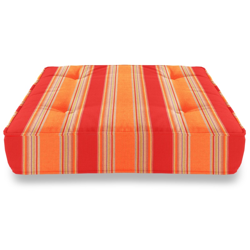 Most Popular in Washington: Pool & Beach: Poolside Cushions: Sunbrella&reg; Square Floor Cushion - Bravada Salsa