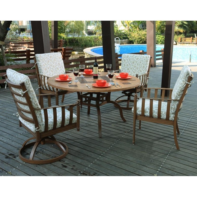 Castillo Patio Dining Set 5 piece with Round Table