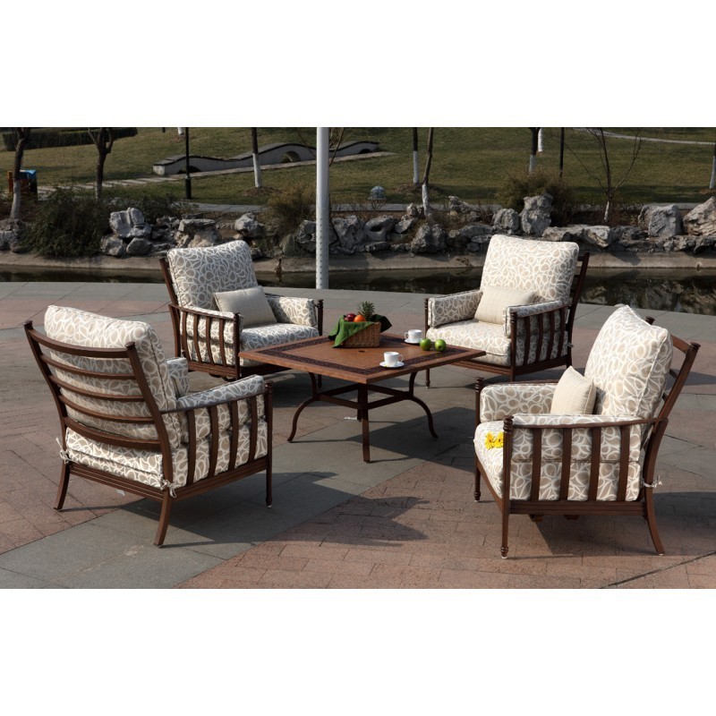 Castillo Estate Sized Patio Chat Seating Group 5 piece