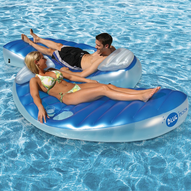 Blue Moon Inflatable Double Pool Float alternative photo #0