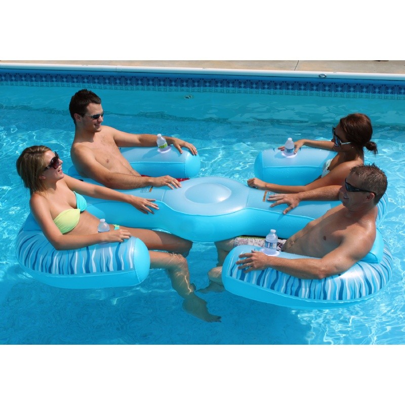 Pool & Beach: Inflatable Pool Fun: Paradise Lounge Inflatable Pool Float