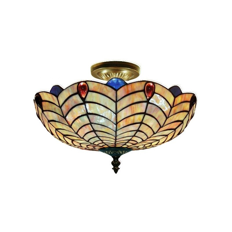 Lighting: Classic Pendant Lights: Tiffany-style Shell Ceiling Lamp