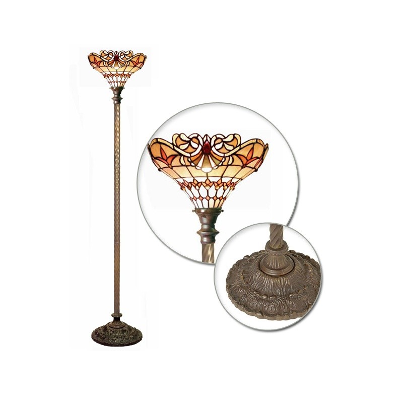 Tiffany-style Baroque Torchiere : Floor Lamps