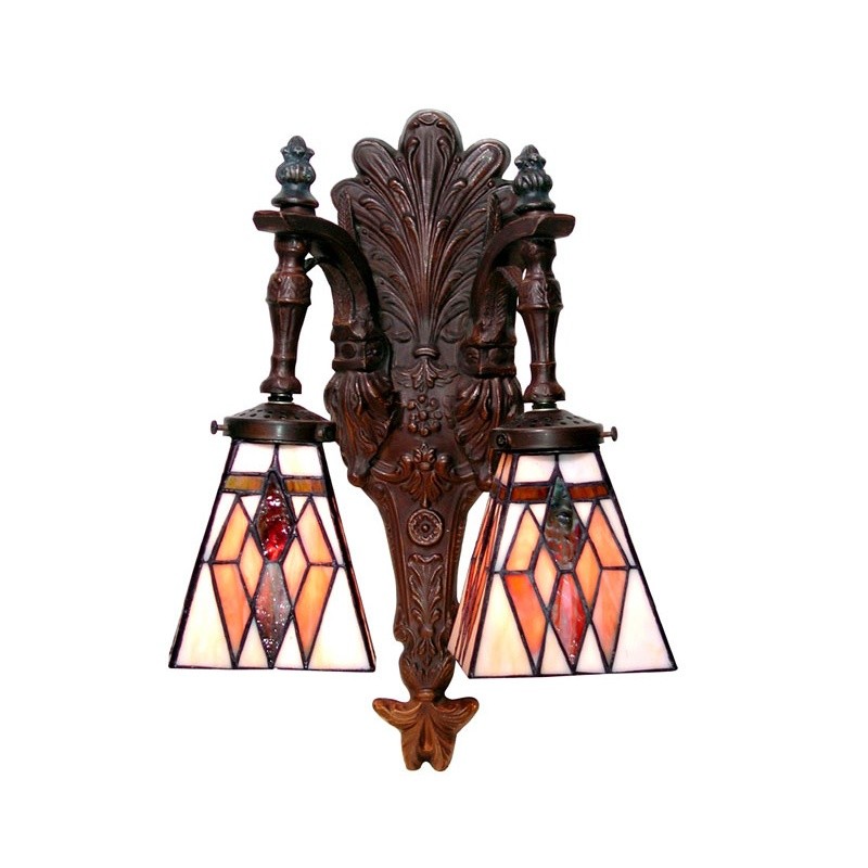Tiffany-style Double Wall Sconce : Wall Sconces
