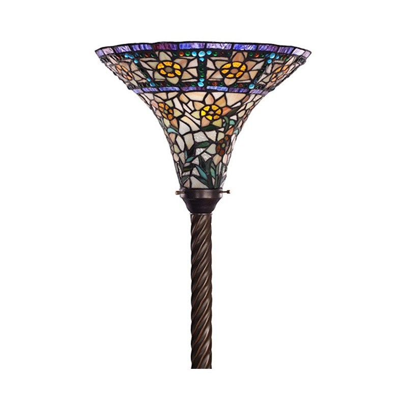 Tiffany-style Yellow Star Torchiere : Floor Lamps