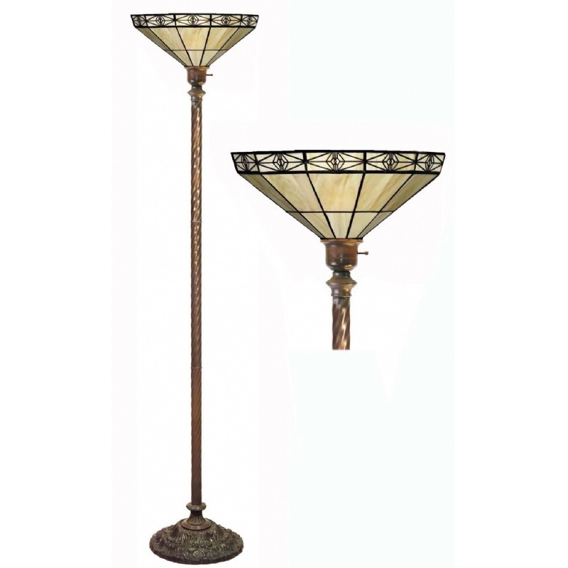 Tiffany-style Mission Torchiere : Floor Lamps
