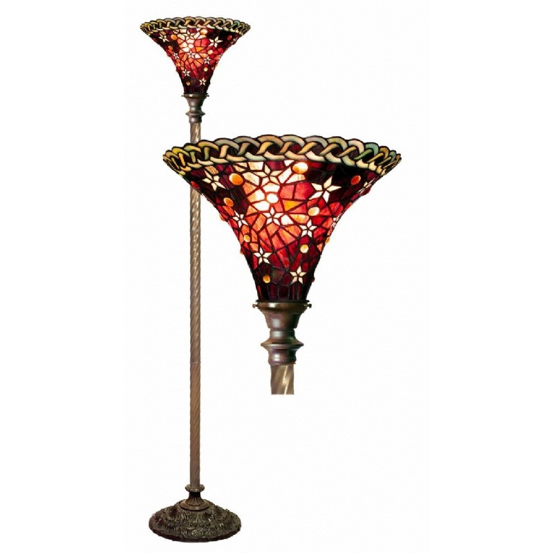 Tiffany-style Vintage Star Torchiere : Floor Lamps