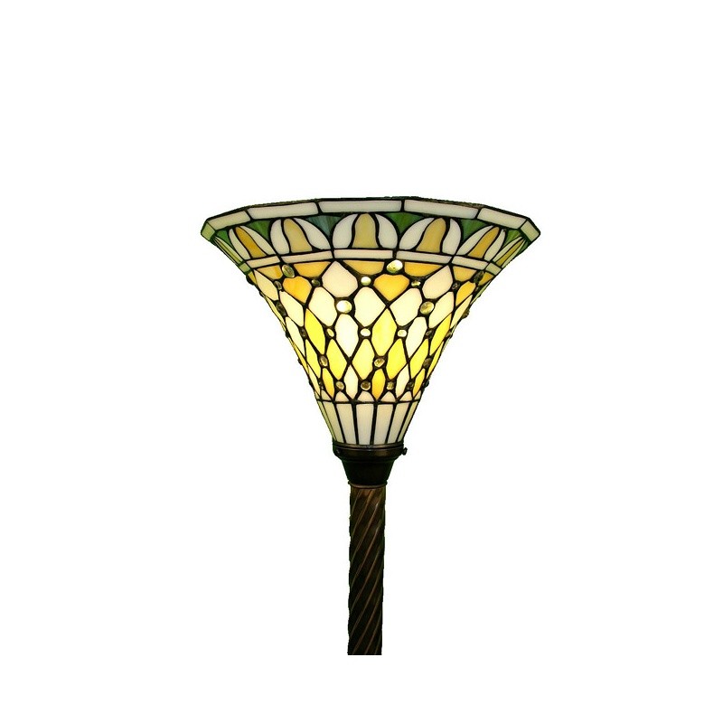Tiffany-style White Jewel Lamp : Floor Lamps