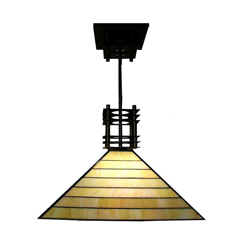 Lighting: Classic Pendant Lights: Tiffany Style Mission Hanging Lamp