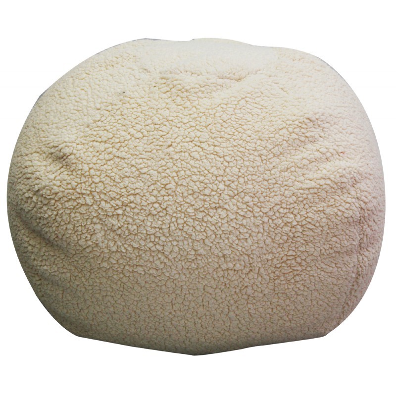Sherpa Ivory Bean Bag : Kids Bean Bags