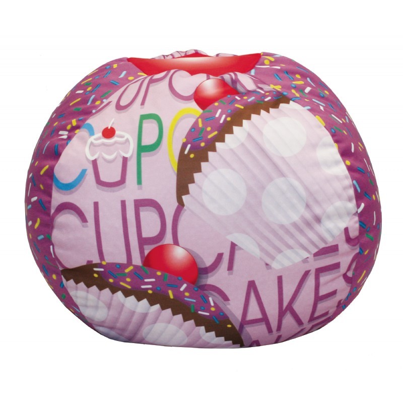 Furniture: Kids Bean Bags: Cup Cake Collection Lavender Bean Bag
