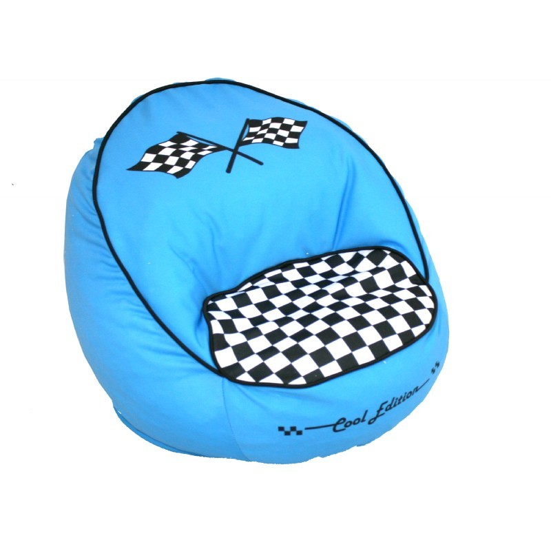 Race Car Bean Chair Blue : Kids Bean Bags