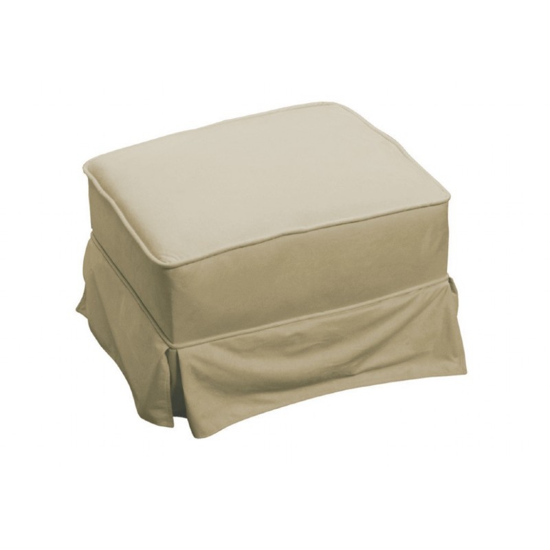 Furniture: Ottomans: Ottoman Beige Micro Fiber