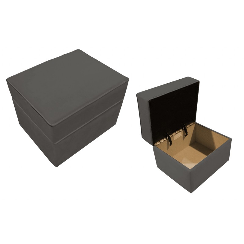Furniture: Ottomans: Charcoal Storage Ottoman