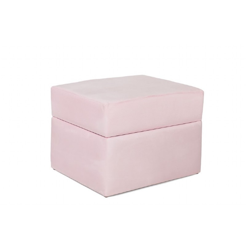 Furniture: Ottomans: Devon Ottoman Pink Micro