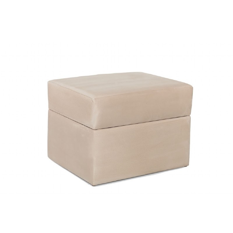 Furniture: Ottomans: Devon Ottoman Beige Micro