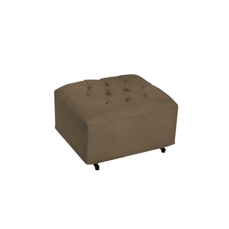 Furniture: Ottomans: Grand Ottoman Chocolate Bella Velvet