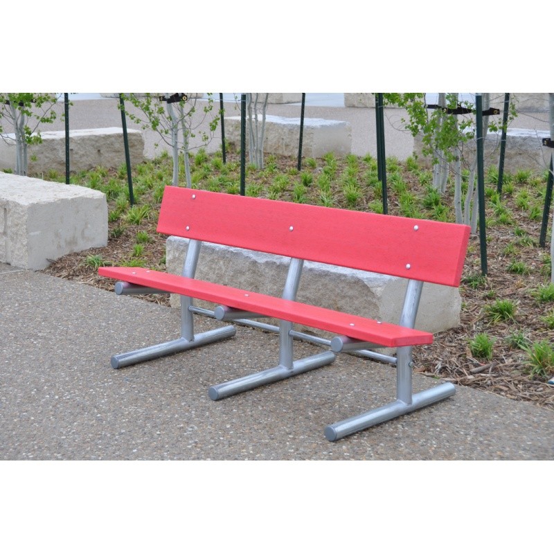 Outdoor Furniture: Benches: Madison Recycled Plastic Park Bench 6 Feet