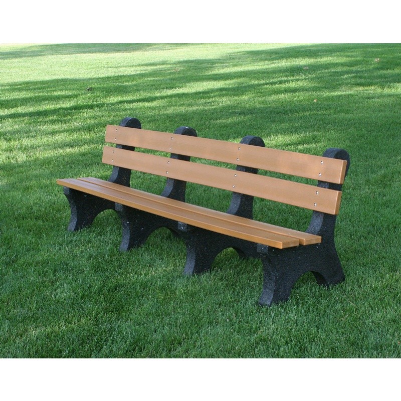Outdoor Furniture: Plastic: Colonial Recycled Plastic Park Bench 8 Feet