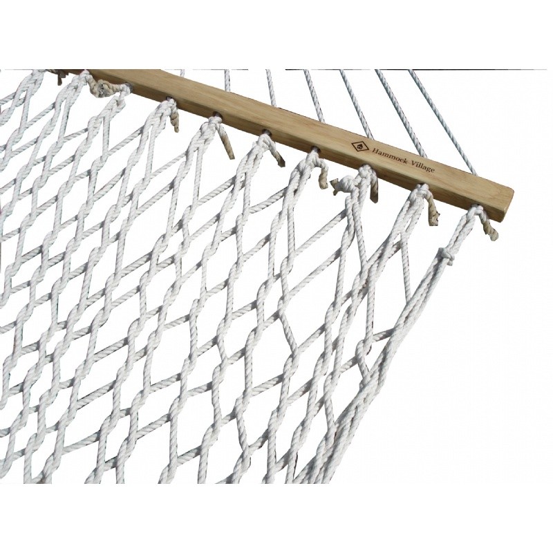 Outdoor Furniture: Hammocks: Cotton Rope Hammock - Double (Natural)