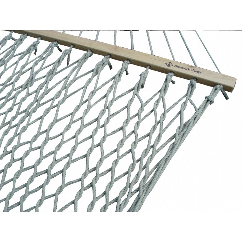 Outdoor Furniture: Hammocks: Cotton Rope Hammock - Double (Beige)