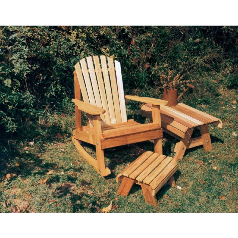 Outdoor Furniture: Gliders Rockers: Cedar American Forest Adirondack Rocker Collection Natural