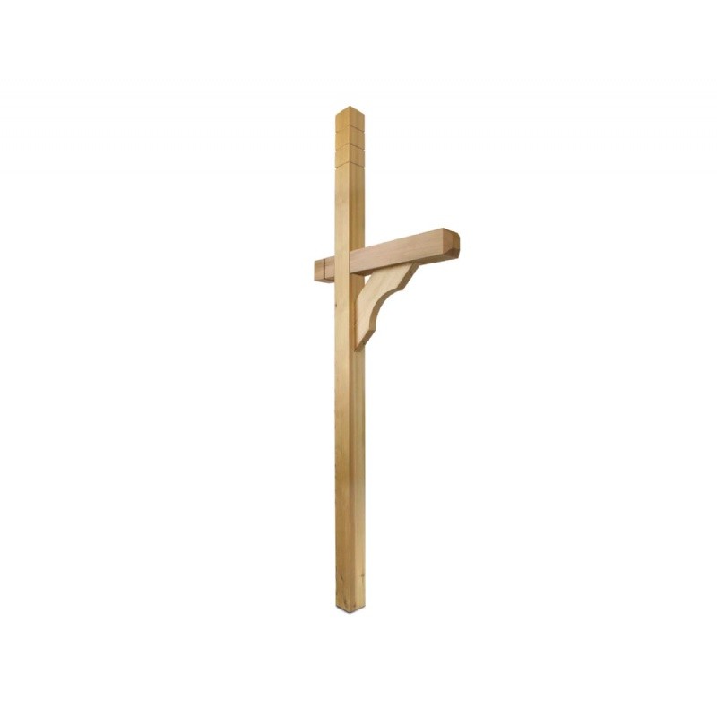 Outdoor Furniture: Wood: Cedar Decorative Mailbox Post Natural