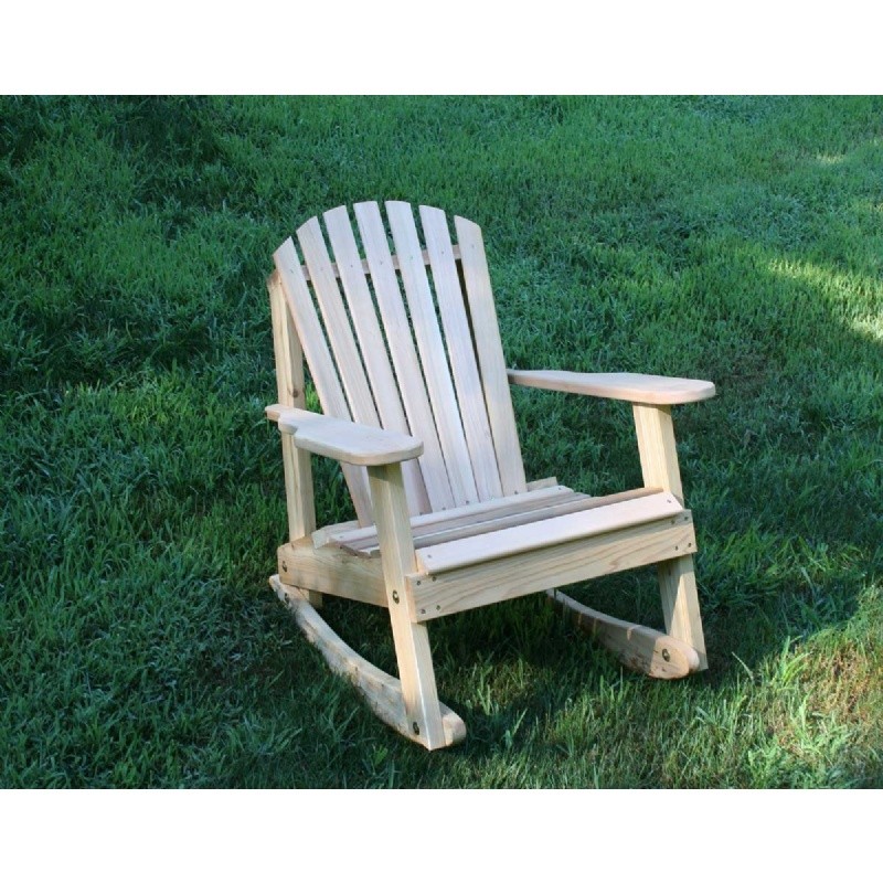 Outdoor Furniture: Gliders Rockers: Cedar American Forest Adirondack Rocker Natural