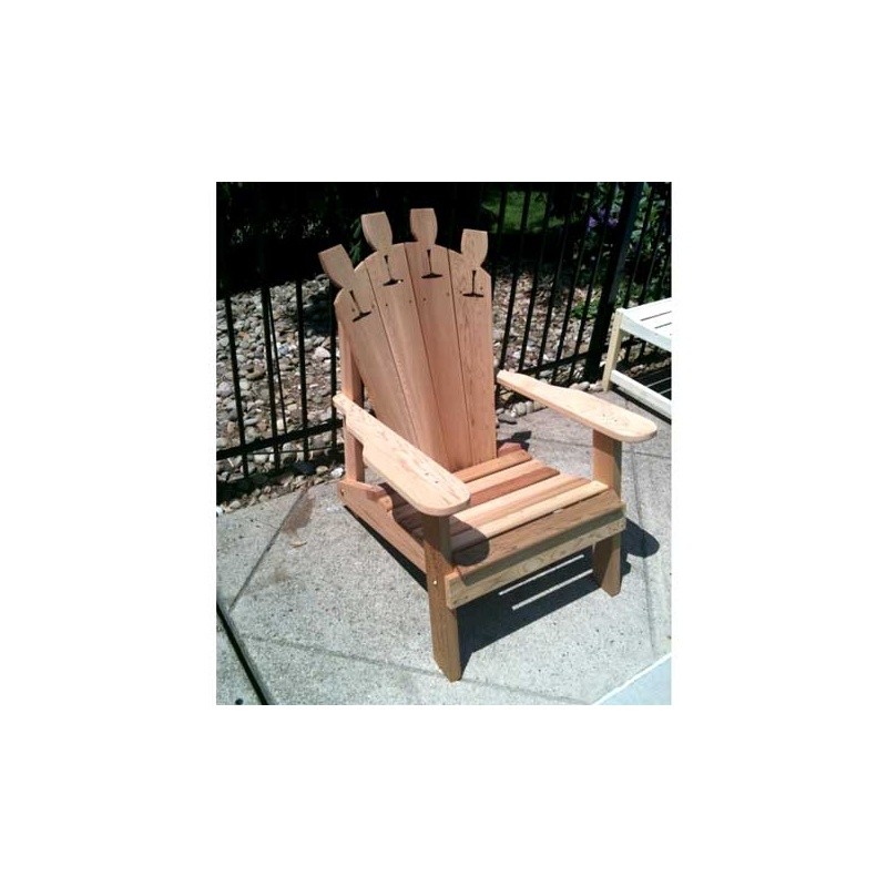 Outdoor Furniture: Adirondack Chairs: Cedar Wine Glass Adirondack Chair Natural