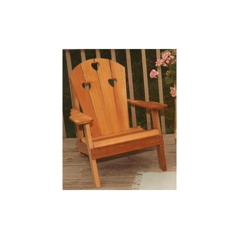Outdoor Furniture: Adirondack Chairs: Cedar Country Hearts Adirondack Chair Natural