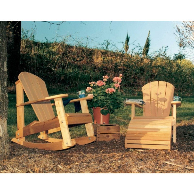 Outdoor Furniture: Wood: Cedar Adirondack Collection Natural