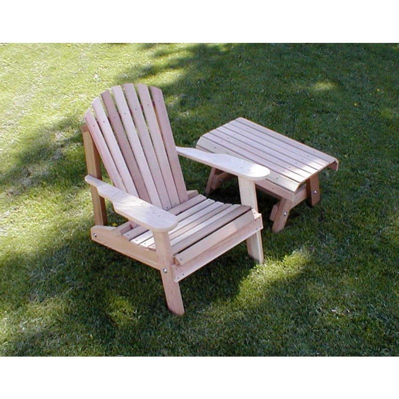 Outdoor Furniture: Adirondack Chairs: Cedar American Forest Adirondack Chair & Table Set Natural