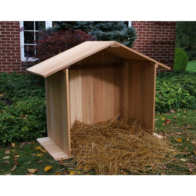 Home & Garden: Outdoor Storage Boxes: Cedar Manger with Finished Back Natural 3'