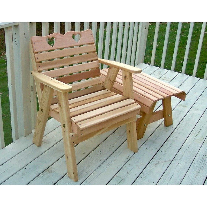 Cedar Country Hearts Patio Chair Natural : Club Chairs